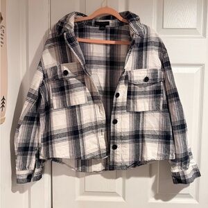 Sanctuary Monochrome Plaid Shirt